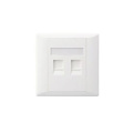 White Network rj45 indoor placa de face 2 portas